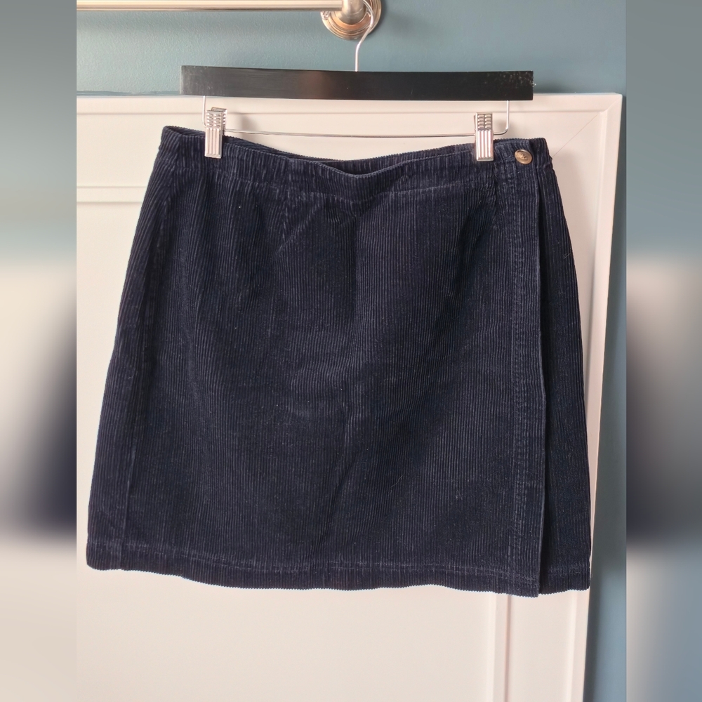 Charter Club Navy Corduroy Mini Skirt #173